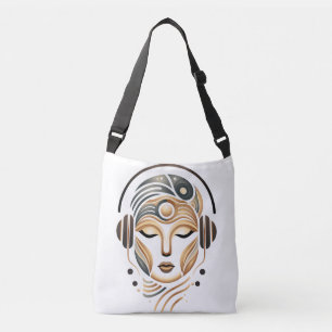 Minimalist Zen Music Goddess Geometric Abstract Crossbody Bag