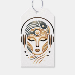 Minimalist Zen Music Goddess Geometric Abstract Gift Tags
