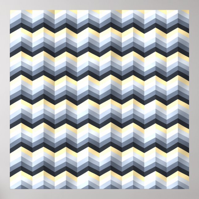 Minimalist Zigzag pattern  Poster (Front)