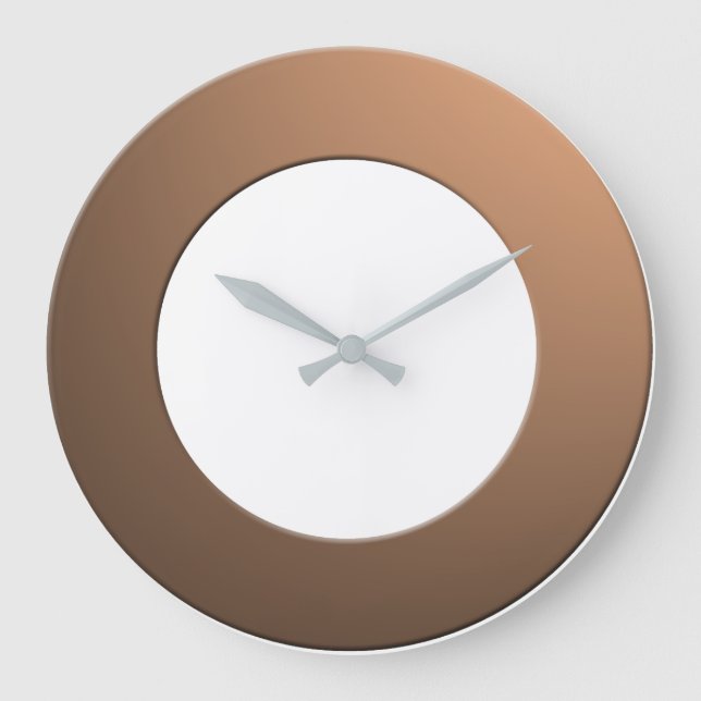 Minimalistic any Colour No Digits on Brass Frame Large Clock (Front)