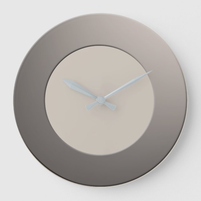 Minimalistic any Colour No Digits on Silver Frame Large Clock (Front)