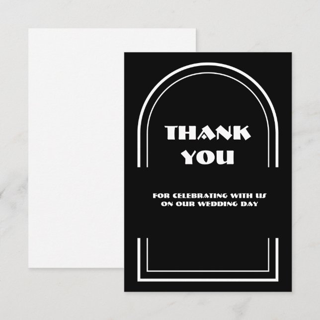 Minimalistic Arch Frame Wedding Thank You  Card (Front/Back)