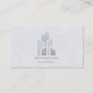 Minimalistic Architectural Logo (Lt Blue-Grey) Business Card