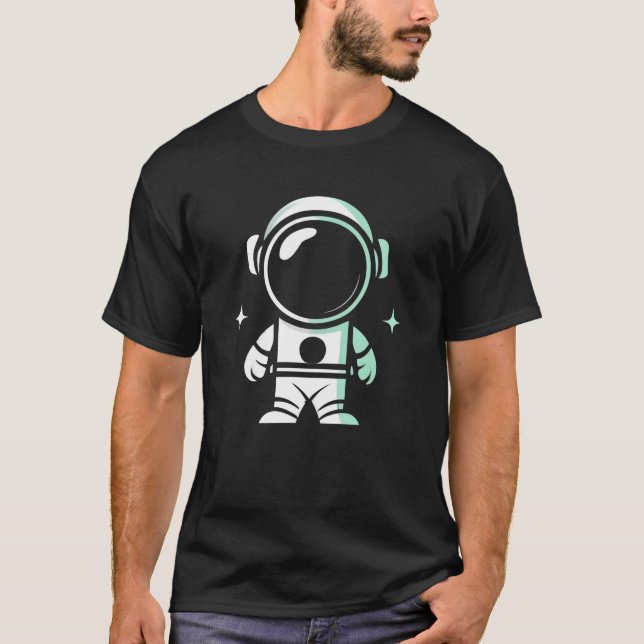 Minimalistic Astronaut, Astronaut Lovers T-Shirt (Front)