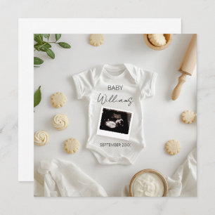 Minimalistic Baking Pregnancy Announcement