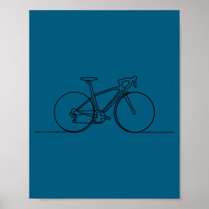 Minimalistic Bicycle Cycling,bike Rider Mountainbi Poster