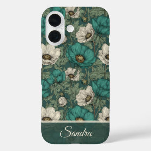 Minimalistic Birthday Party Anemones Custom iPhone 16 Case
