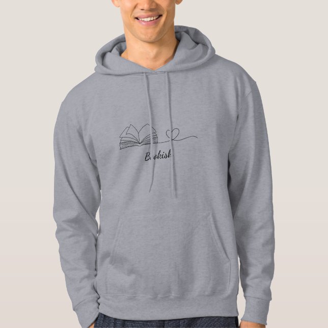 Minimalistic Book Lover Artwork Hoodie (Front)