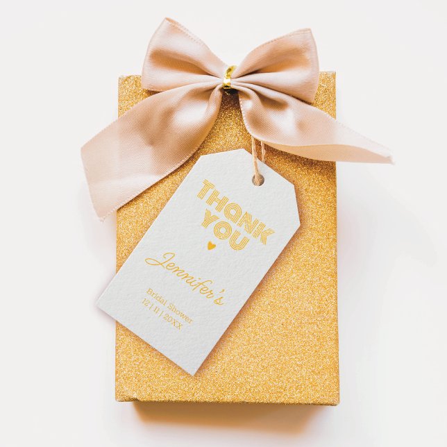 Minimalistic Bridal shower Foil Gift Tag (Creator Uploaded)