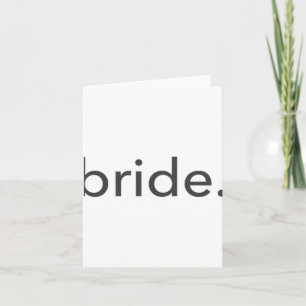 Minimalistic Bride. Minimal Card