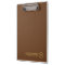 Minimalistic Brown Leather Text Custom Monogram