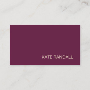 Minimalistic Burgundy Professional Networking Business Card