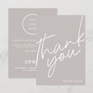 Minimalistic Cards Small Business Thank You Cards
