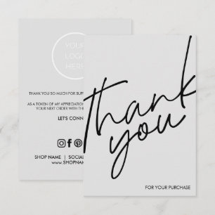 Minimalistic Cards Small Business Thank You Cards