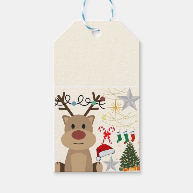 Minimalistic Christmas  Gift Tags (Front)