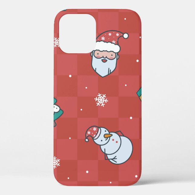 Minimalistic christmas red pattern Case-Mate iPhone case (Back)