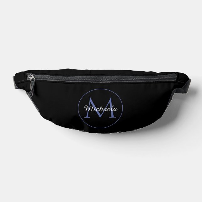 Minimalistic circle modern monogram initial name bum bags (Lay Down)