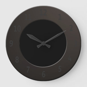 Minimalistic Cool All Black Large Clock