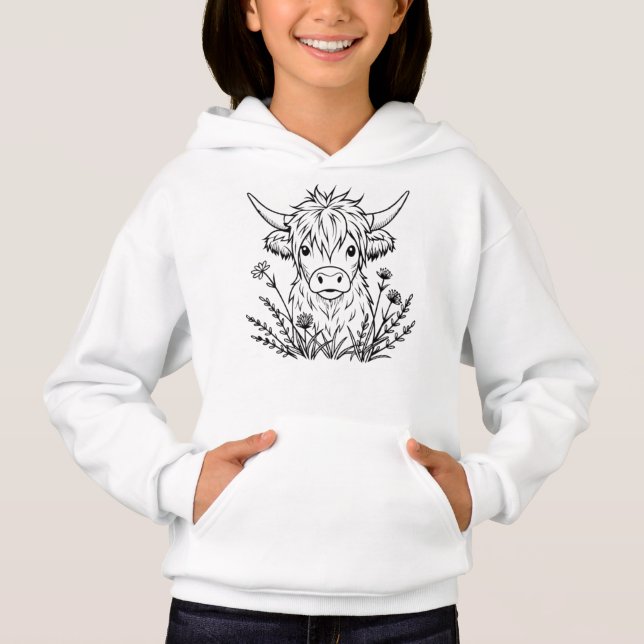 Minimalistic Cute Highland Cow (Front)