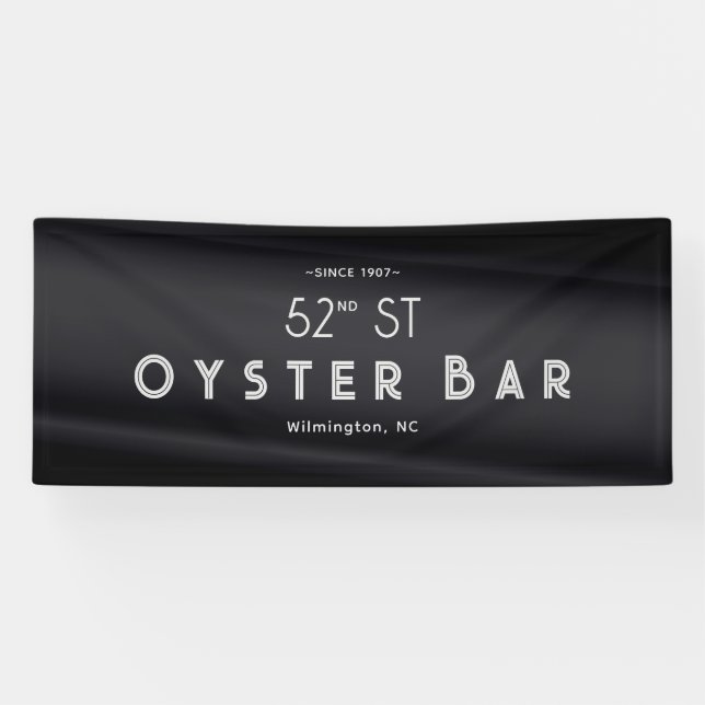 Minimalistic Deco Style | Black Pearl Banner (Horizontal)