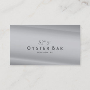 Minimalistic Deco Style Silver Pearl Business Card