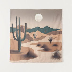 Minimalistic desert art tapestry