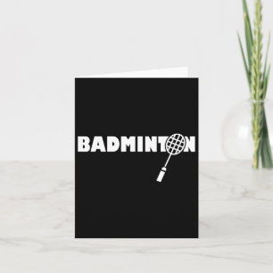 Minimalistic Dminton - Racquet Shuttle Dminton Card