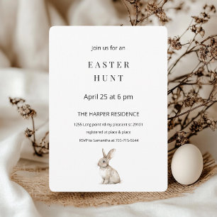Minimalistic Easter Egg Hunt Invitation – Elegant