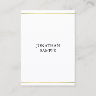 Minimalistic Elegant Gold Look Professional Design Business Card