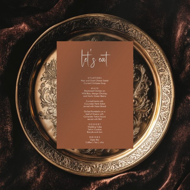 Minimalistic elegant simple modern wedding menu (Creator Uploaded)