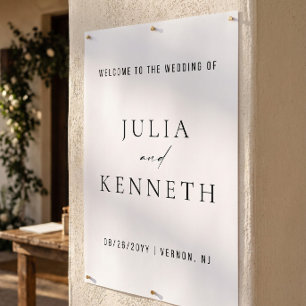 Minimalistic Elegant Wedding Welcome Sign