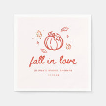 Minimalistic "Fall in Love" Autumn Bridal Shower