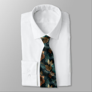 Minimalistic Fathers Day Gift Tropical Flower Tie