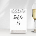 Minimalistic Floral Table Number<br><div class="desc">Experience the beauty of simplicity with our minimalist table number sign. Clean lines,  refined design,  and timeless charm set the tone for your special day. Explore the complete suite for a cohesive and understated look that captures the essence of your love story.</div>