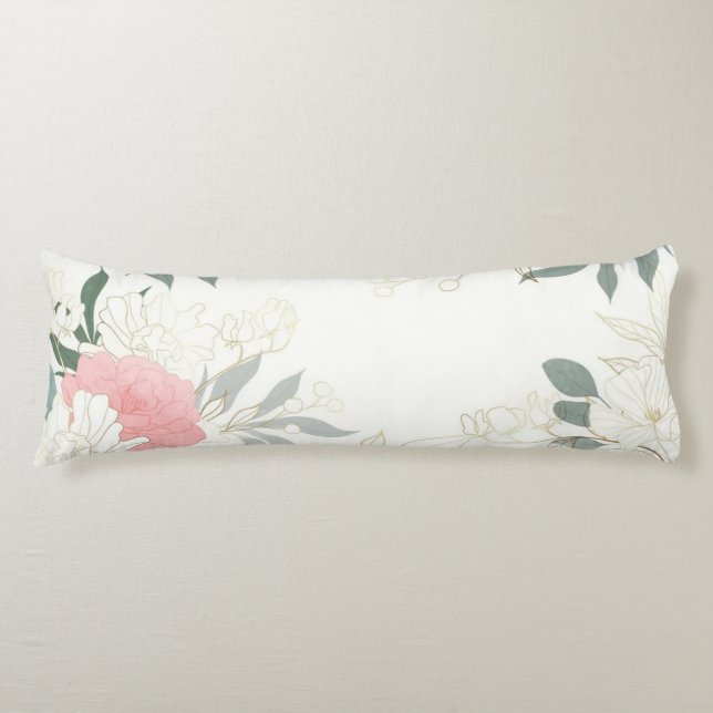 Minimalistic Flowers Body Cushion (Front)