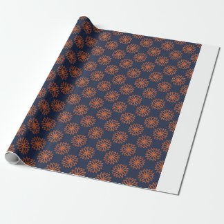 Minimalistic Geometric Flower Pattern Wrapping Paper