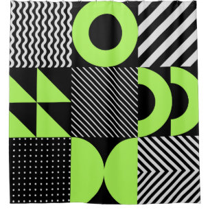 Minimalistic geometric, Scandinavian vintage patte Shower Curtain