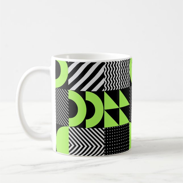 Minimalistic geometric seamless pattern in Scandin Coffee Mug (Left)