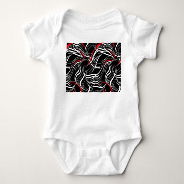 Minimalistic Geometric: Simple Artwork Pattern Baby Bodysuit (Front)