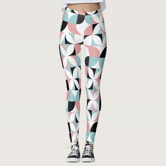 Minimalistic geometry, Scandinavian style artwork. Leggings (Front)
