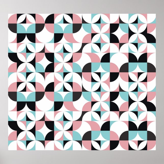 Minimalistic geometry, Scandinavian style artwork. Poster (Front)