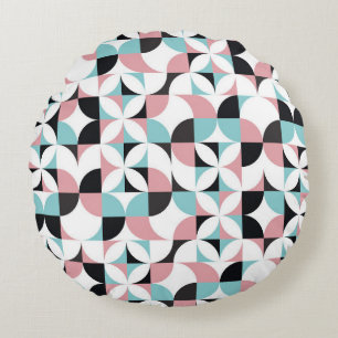 Minimalistic geometry, Scandinavian style artwork. Round Cushion