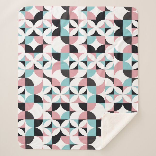 Minimalistic geometry, Scandinavian style artwork. Sherpa Blanket (Front)