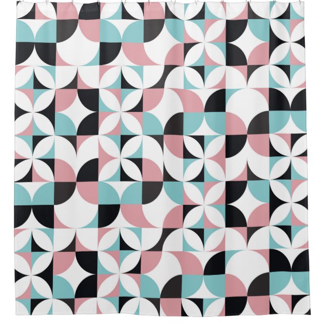 Minimalistic geometry, Scandinavian style artwork. Shower Curtain (Front)