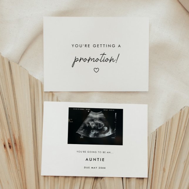 Minimalistic "Getting A Promotion" Baby Pregnancy Announcement (Creator Uploaded)