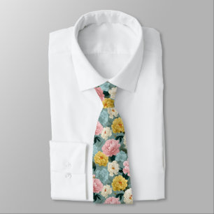 Minimalistic Gifts For Father Peonies Tie
