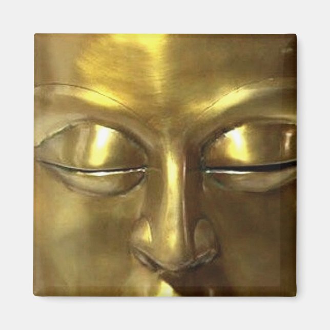 Minimalistic Golden Buddha Magnet (Front)
