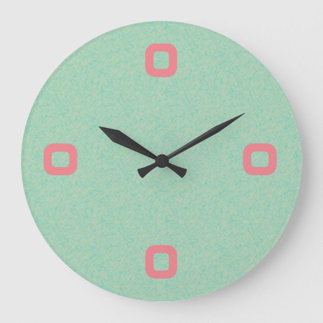 Minimalistic Graphic Quarterly digits on any Colou Large Clock (Front)
