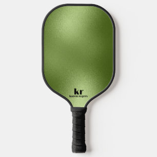 Minimalistic Green Iridescent Texture Pickleball Paddle