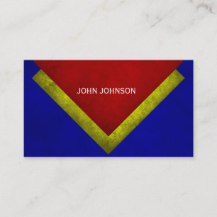 Minimalistic Grungy Red Blue Vip Business Card